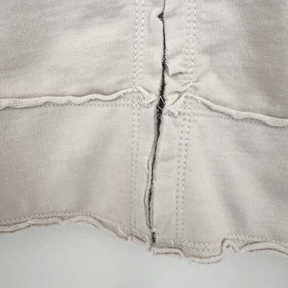 Urban Outfitters BDG 1970 ‘Khai’ Exposed Seam Cropped Sweatshirt Beige Small - Picture 12 of 12